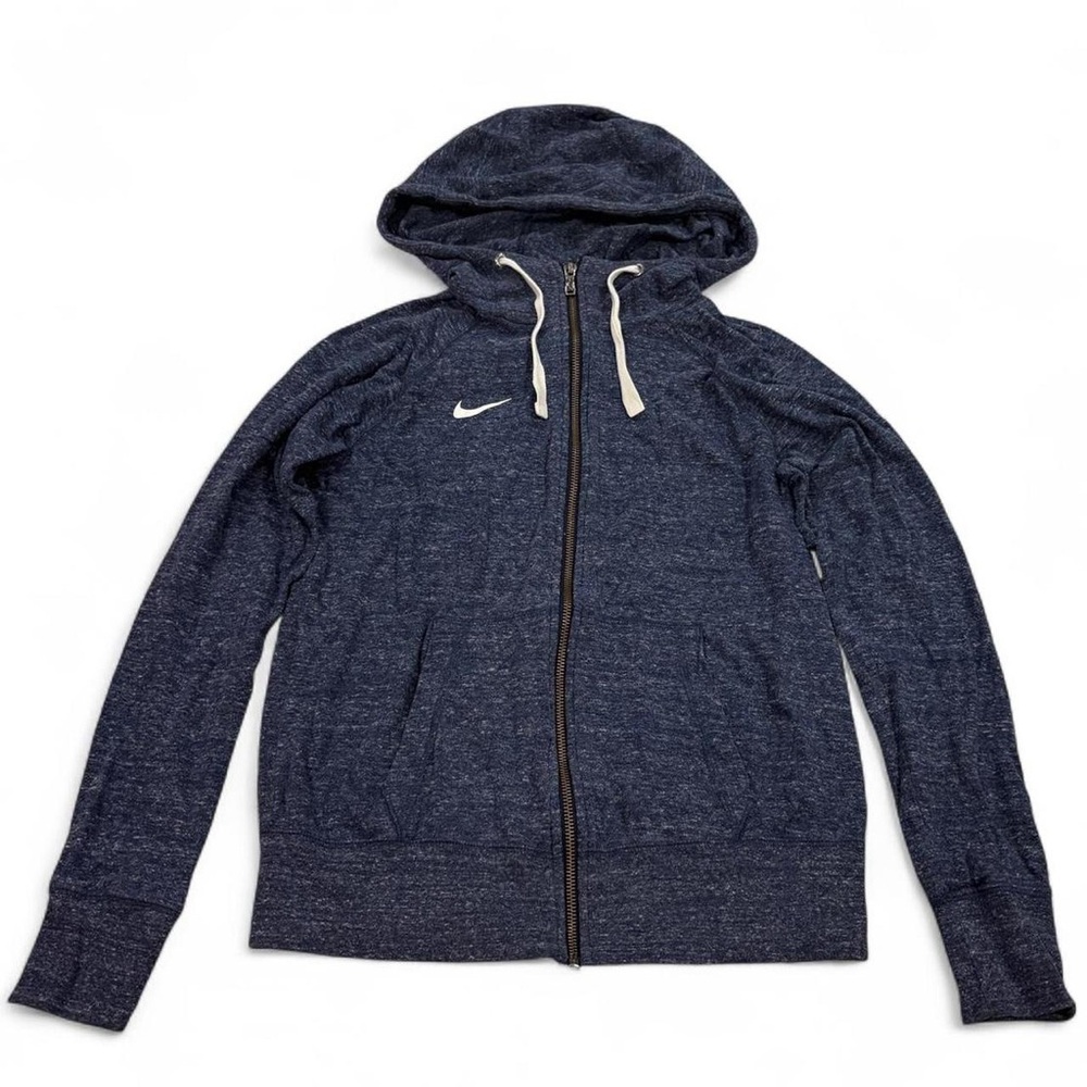 Nike Hoodie Lightweight Shirt Weight in Heathered Navy Blue